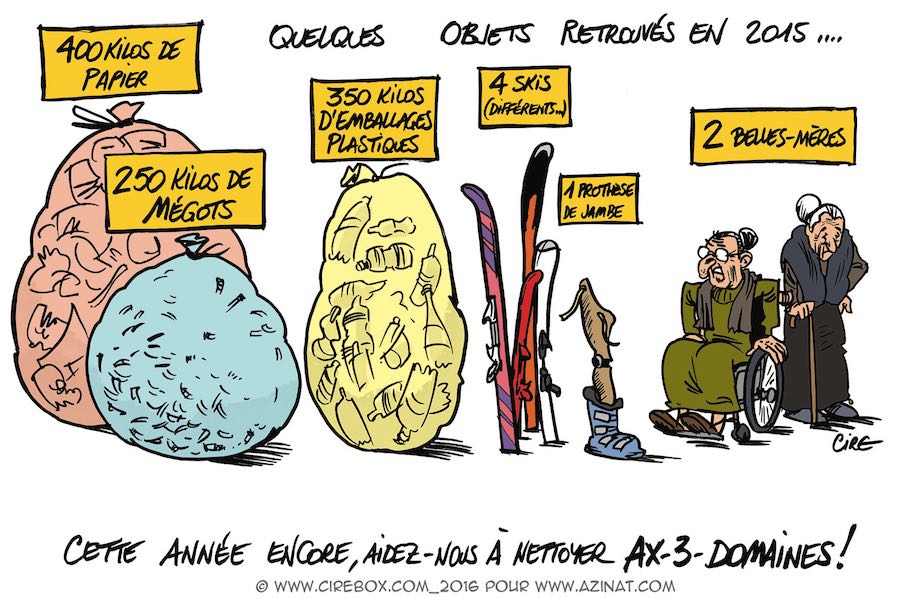 Nettoyage des pistes à Ax 3 Domaines