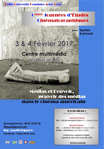 Mas d’Azil, 6èmes Journées d’Études Cinématographiques – 3 et 4 février