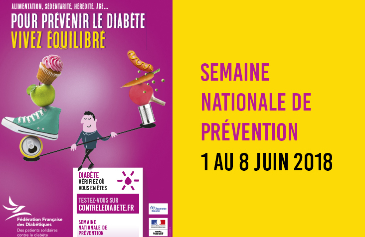 Semaine nationale de sensibilisation et de prévention du diabète en Ariège du 1er au 8 juin 2018