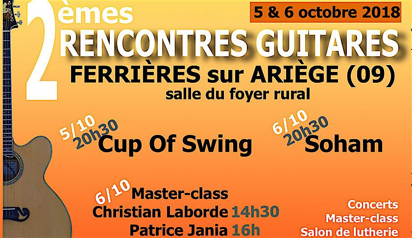 Ferrières sur Ariège :  » Rencontres Guitares  » n°2 – 5 & 6 octobre